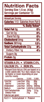 Roasted Garlic Parmesan Bread - 24 oz loaf Nutrition Info Roasted Garlic Parmesan Bread - 24 oz loaf Nutrition Info